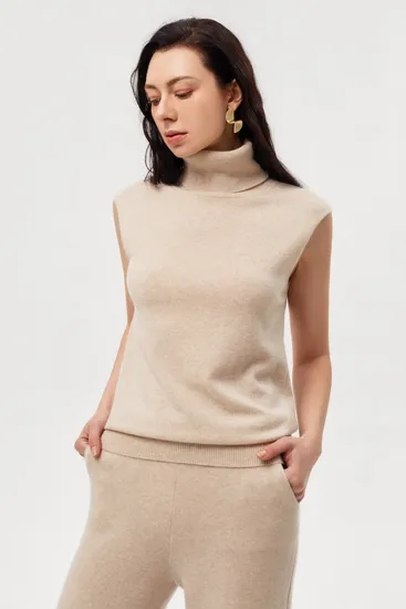 Women′s Cashmere Vest 100% Cashmere Sweaters Sleeveless Jumper Fashion Sweaters Factory Direct 