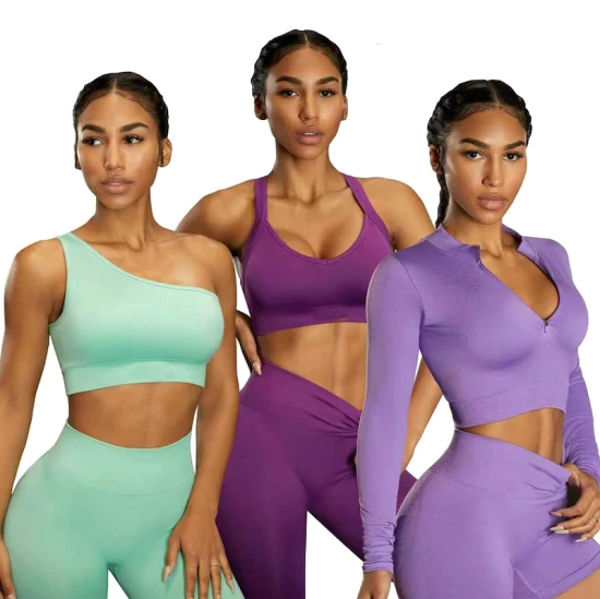 New Tiktok Trendy 5 PCS Set Pastel Ropa De Yoga High Stretchy Sports Clothing for Women, Workout Crop Top + Athletic Shorts + Gym Leggings Seamless Activewear