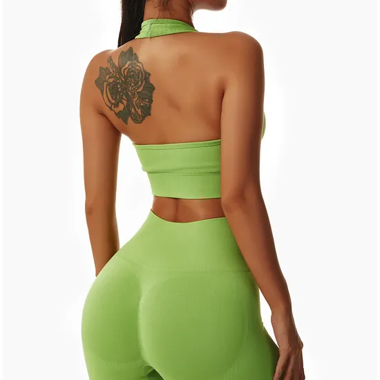 Custom Women Seamless Yoga Set Gym Fitness Sets Yoga Suit Sports Bra Yoga Leggings Workout Clothing 