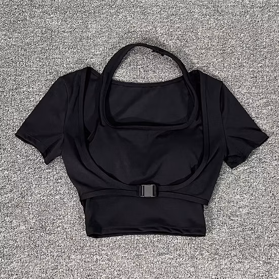 Butt Pants Fitness Set Beautiful Back Yoga Top Short Sleeve Knit Fitness Yoga Clothing Women