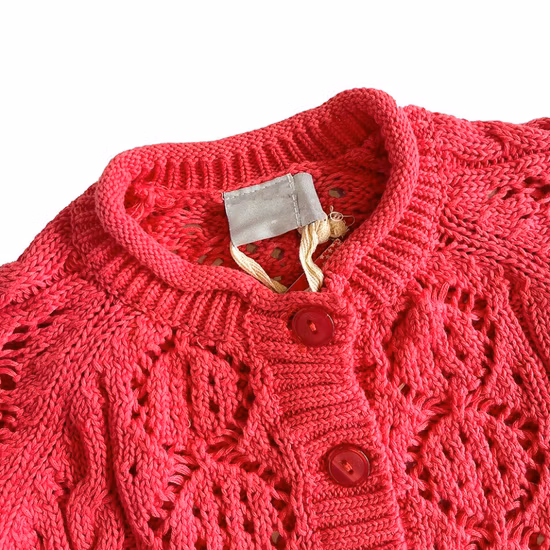 High Quality Spring New Design Kids Plain Vintage Cardigan Sweater