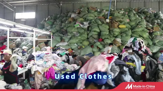 First Class Mixed Used Clothing Container Wholesale Factory China Import Men Women and Baby Second Hand Clothes 