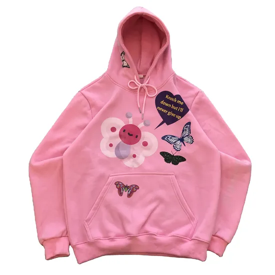 330 GSM Fleece Custom Embroidery Logo Men Oversized Hoodies Men Cropped Hoodie Best Quality Clothing Manufacturer 