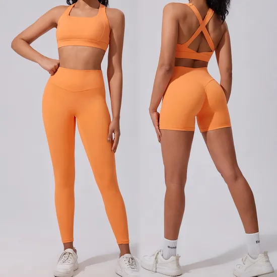 Wholesales 6 PCS Plus Size Activewear New Sports Underwear Fitness Clothes for Women, Sports Bra + Biker Shorts + Yoga Leggings + Jacket Top Set 