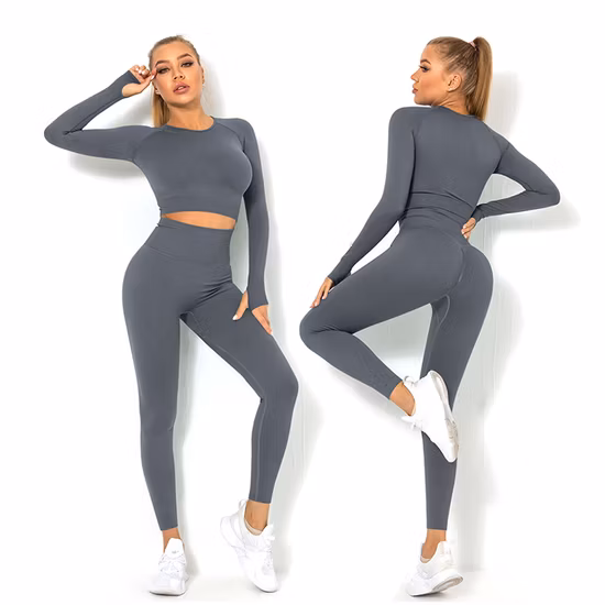 Wholesale 2/3 PCS Seamless Yoga Suit Set Women Yoga Wear Gym Workout Wear Workout Leggings Bra Training Wear Sportswear Set Clothing