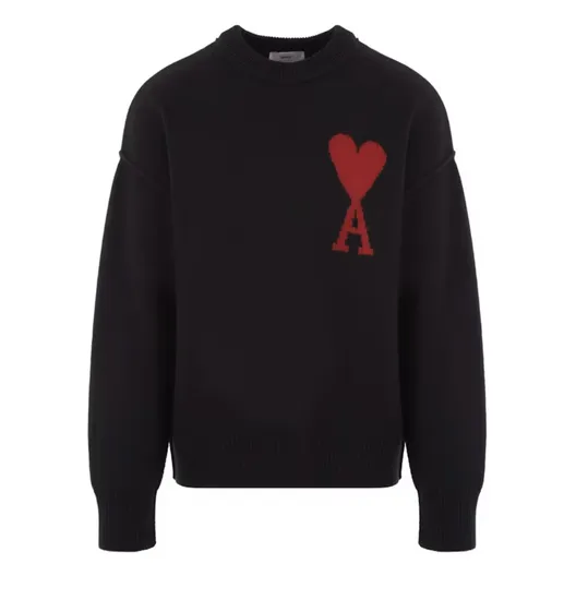 Luxury 1:1 Ami Paris Winter Pullover Oversized Plus Size Cashmere Merino Wool Woolen Mohair Knitted Cardigan Men′s Boys Male Ladies Girls Women′s Mujer Sweaters 